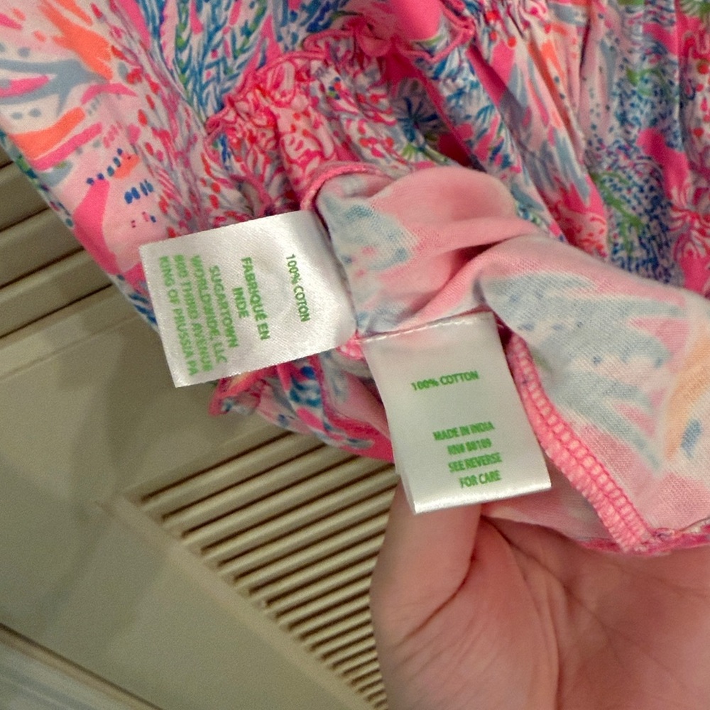 Lilly Pulitzer Skyelar Tank Dress Prosecco Pink Seaing Things Size Medium - Picture 7 of 8